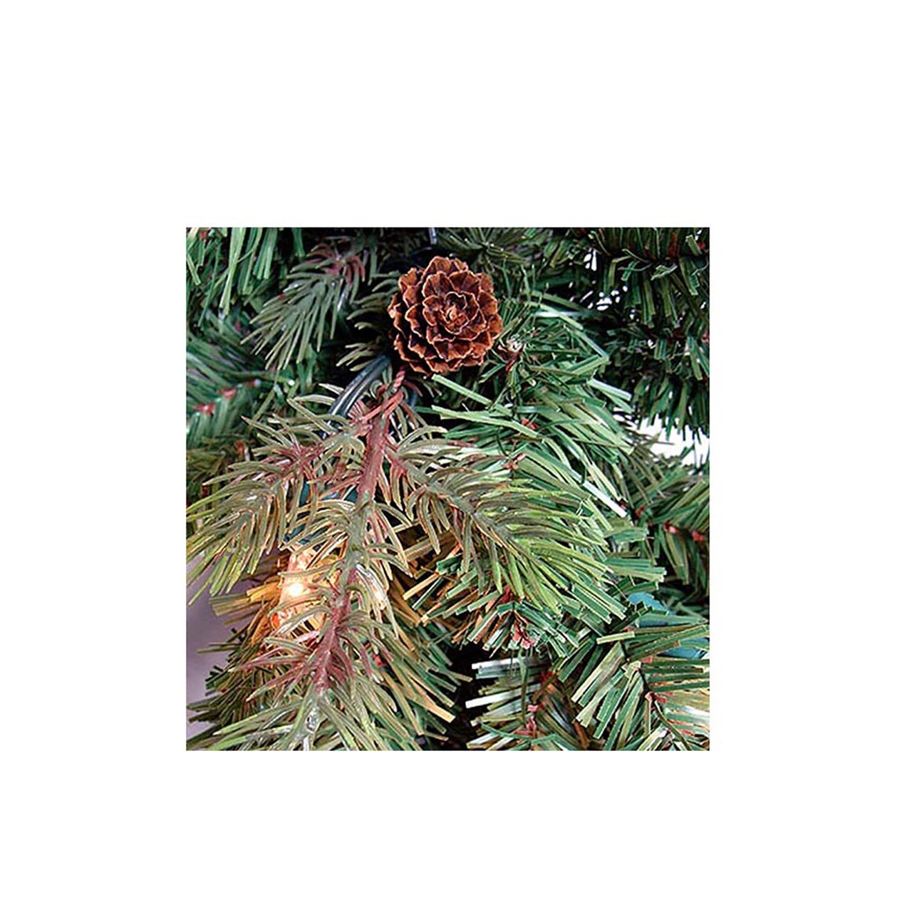 4.5' Pre-Lit Full Hunter Fir Artificial Christmas Tree - Clear Lights - Image 2