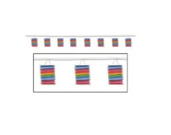 Pack Of 6 Multi-Color Fiesta Lantern Garlands 12'