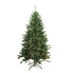7.5' Pre-Lit Slim Traditional Mixed Pine Artificial Christmas Tree - Clear Lights