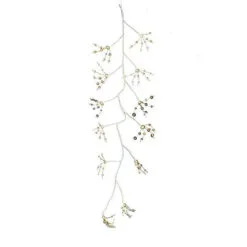 6' Pre-Lit White Bark Artificial Christmas Garland - Warm White LED Lights