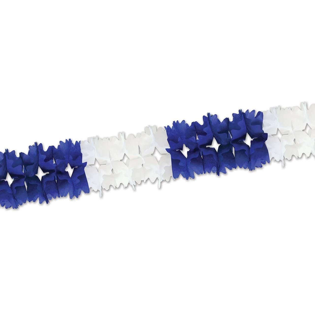Club Pack Of 12 Bold Blue And White Festive Pageant Garland Decorations 14.5'