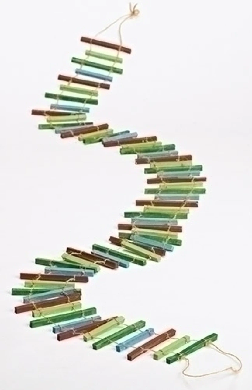 6' X 4.5" Green And Blue Ladder Style Artificial Christmas Garland - Unlit