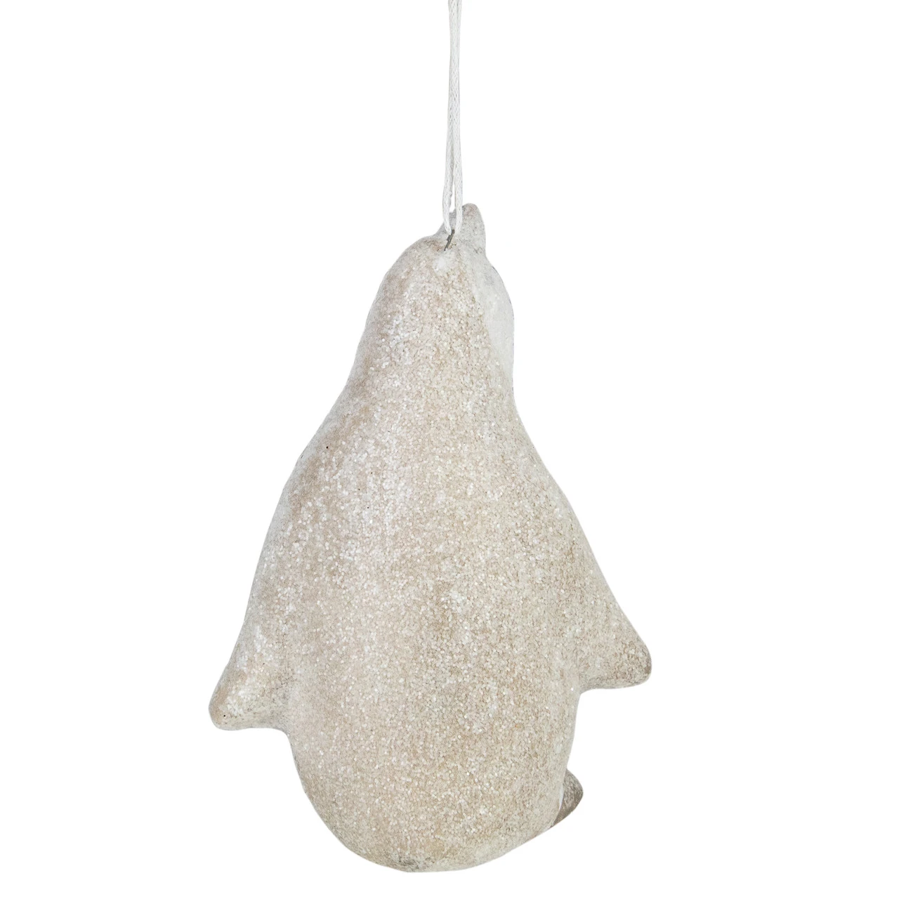 4" White Glitter Standing Penguin Christmas Hanging Ornament - Image 4