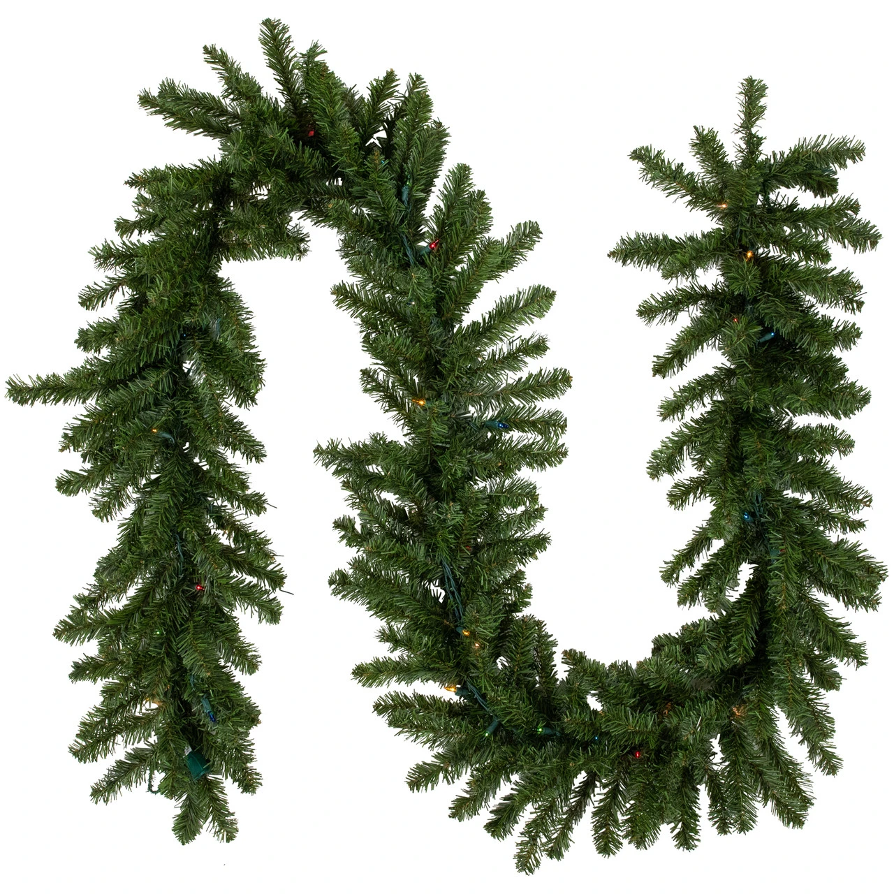 9' X 12" Pre-Lit Canadian Pine Artificial Christmas Garland, Multicolor Lights