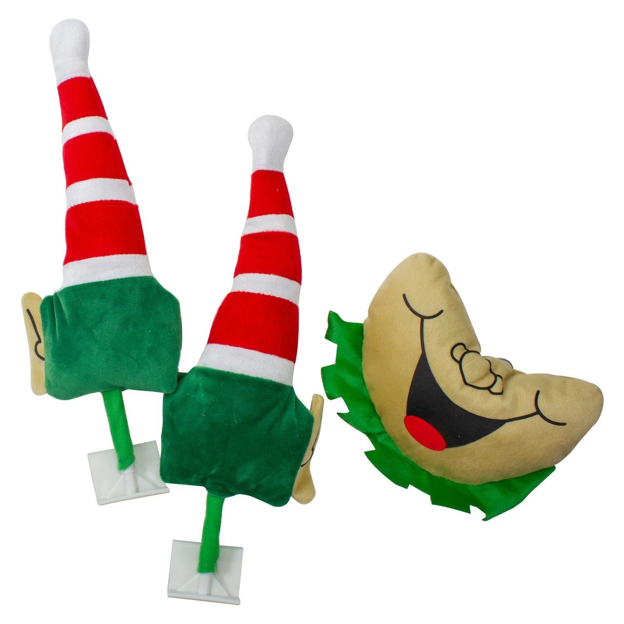 19" Red And Green Elf Christmas Car Decorating Kit - Universal Size - Image 2