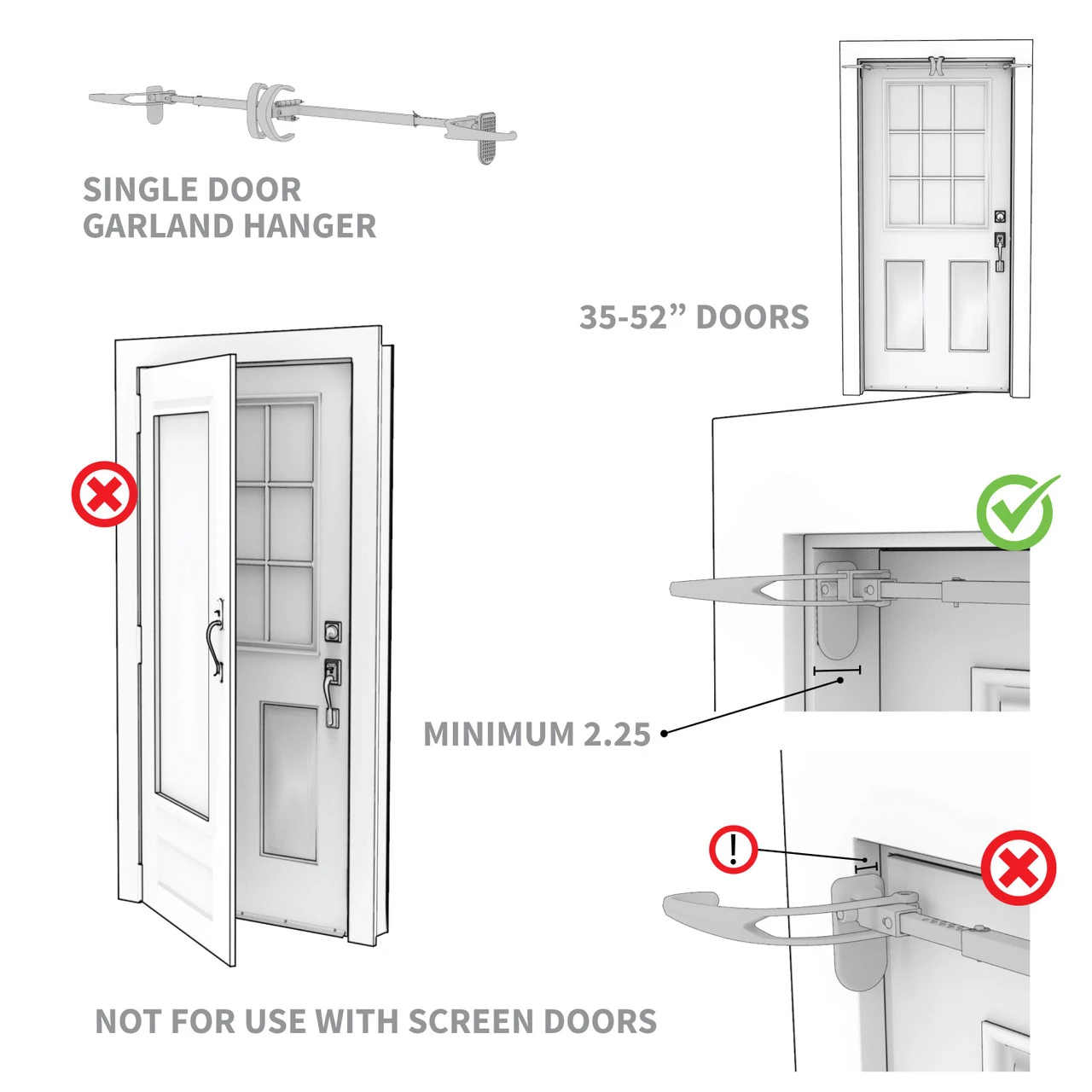 Adjustable Christmas Garland Hanger For Single Door Frames - Image 7