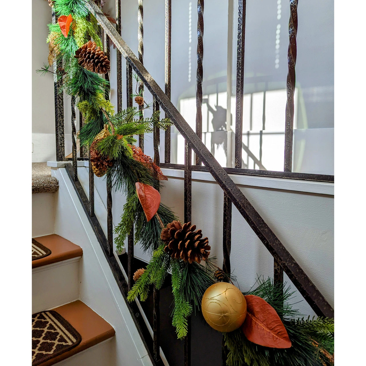 5' X 5" Green And Brown Pine Cones Artificial Christmas Garland - Unlit - Image 4