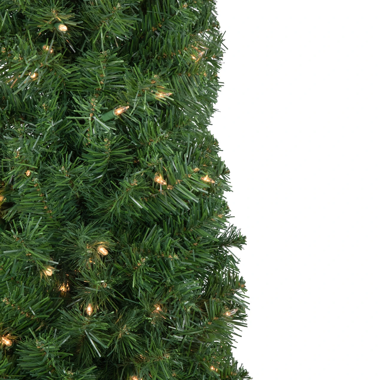 6' X 20" Pre-Lit Traditional Green Pine Pencil Artificial Christmas Tree - Clear Lights - Image 4