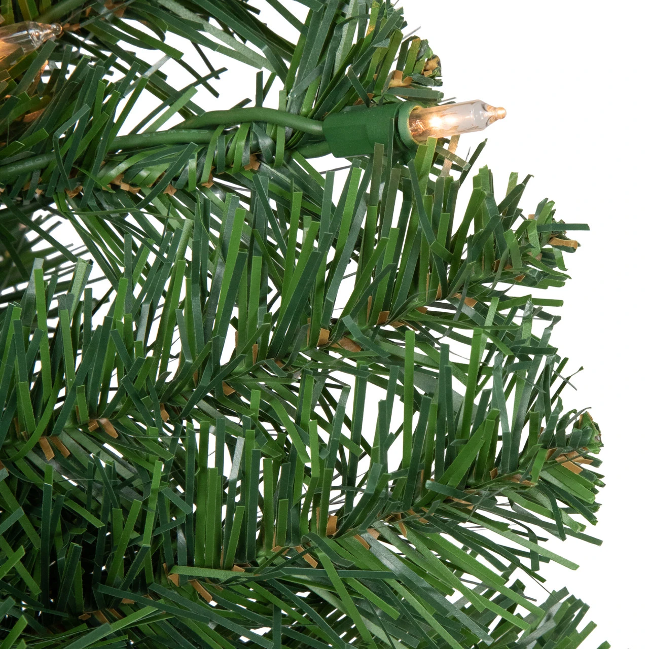 6' X 20" Pre-Lit Traditional Green Pine Pencil Artificial Christmas Tree - Clear Lights - Image 2