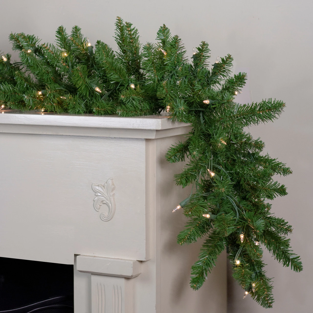 9' X 12" Pre-Lit Eastern Pine Artificial Christmas Garland - Clear Lights - Image 2