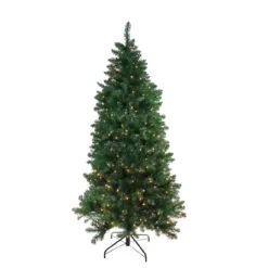 6.5' Pre-Lit Slim Eastern Pine Artificial Christmas Tree - Clear Lights