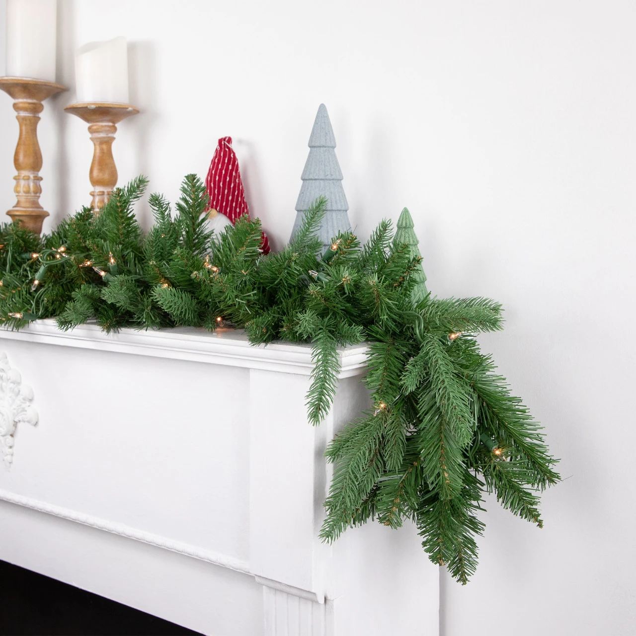 9' X 12" Pre-Lit Washington Frasier Fir Artificial Christmas Garland - Clear Lights - Image 2