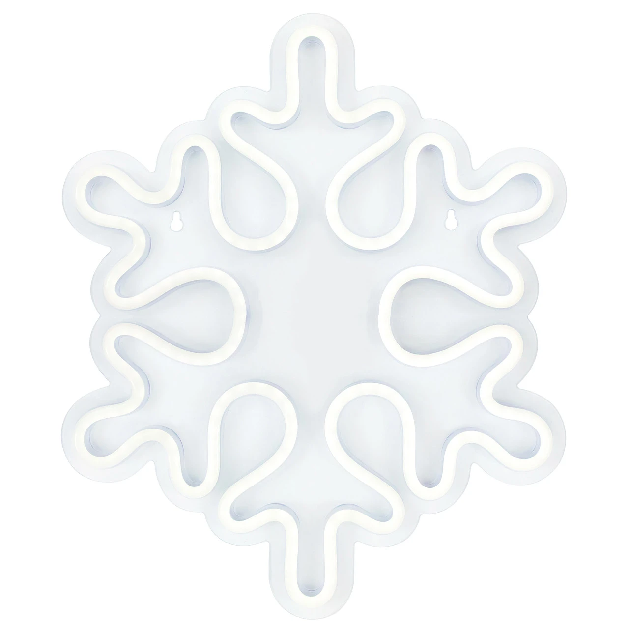 15" White LED Lighted Neon Style Snowflake Christmas Window Silhouette - Image 3