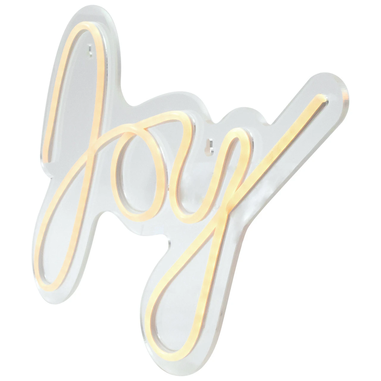 15" White LED Lighted "Joy" Neon Style Christmas Sign - Image 5