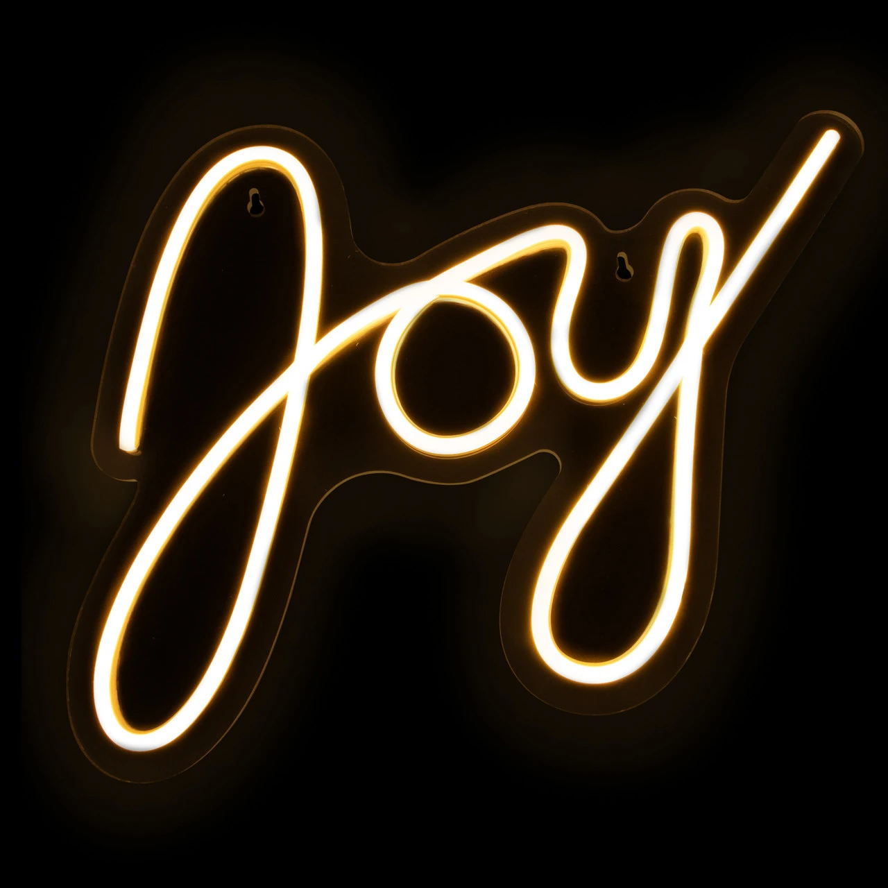 15" White LED Lighted "Joy" Neon Style Christmas Sign - Image 4