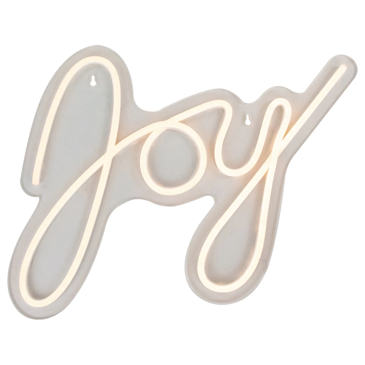 15" White LED Lighted "Joy" Neon Style Christmas Sign - Image 2