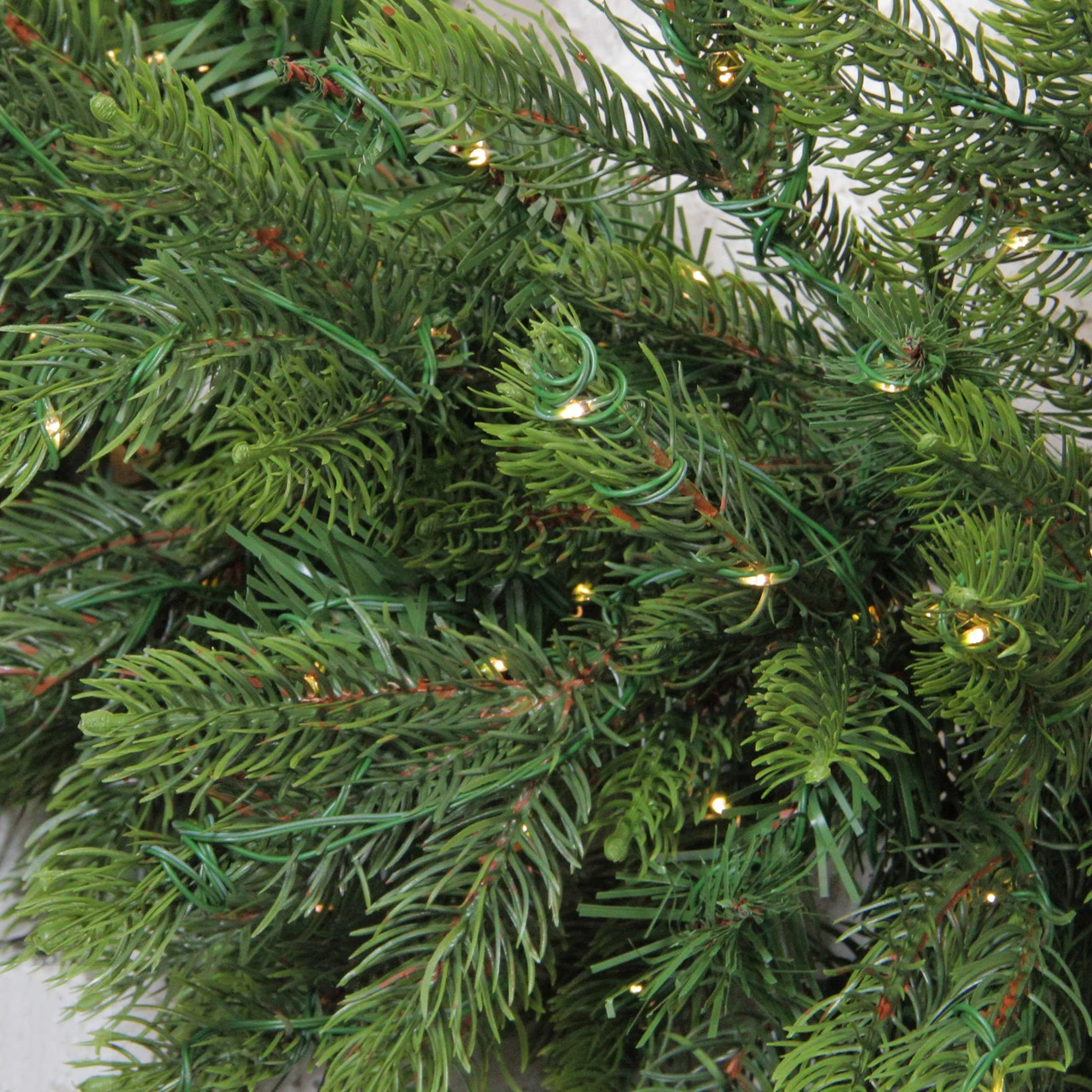 9' X 9" Pre-Lit LED Oregon Noble Fir Artificial Christmas Garland - Warm White Lights - Image 2