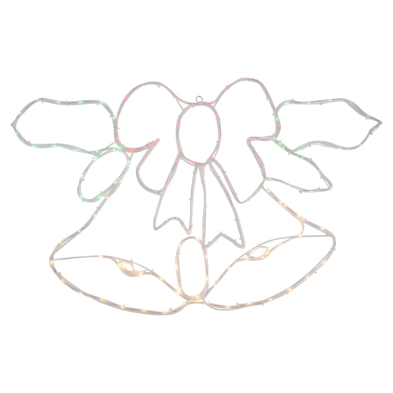 34" Lighted Christmas Bell And Bow Window Silhouette Decoration