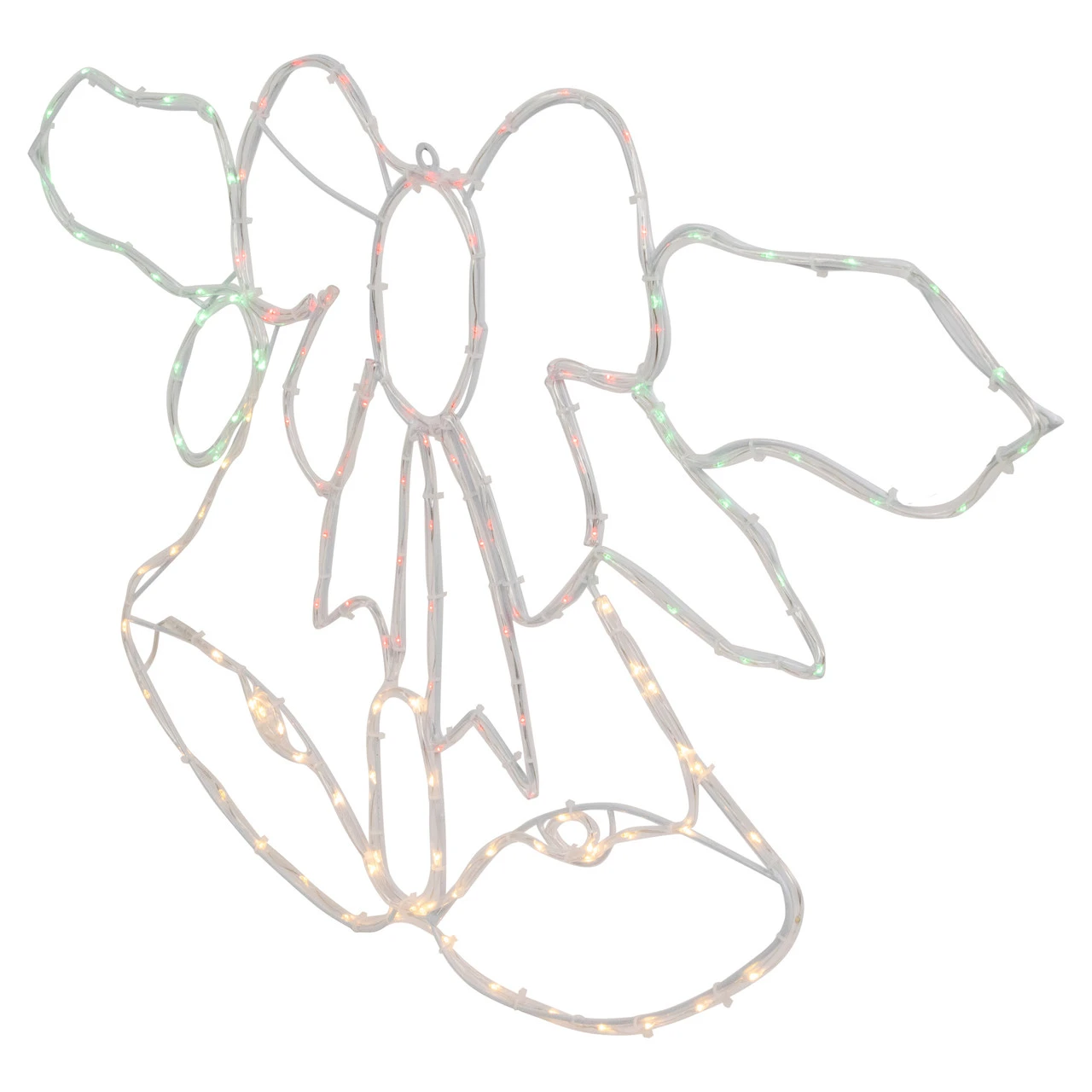 34" Lighted Christmas Bell And Bow Window Silhouette Decoration - Image 2