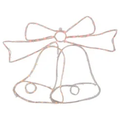 23" LED Lighted Bow 4 Function Christmas Window Silhouette