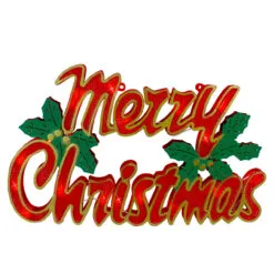 16.5" Lighted 'Merry Christmas' Window Silhouette