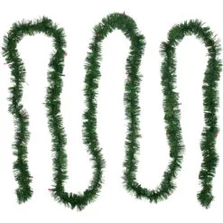 18' Pre-Lit Pine Two-tone Artificial Christmas Garland - Multicolor Lights