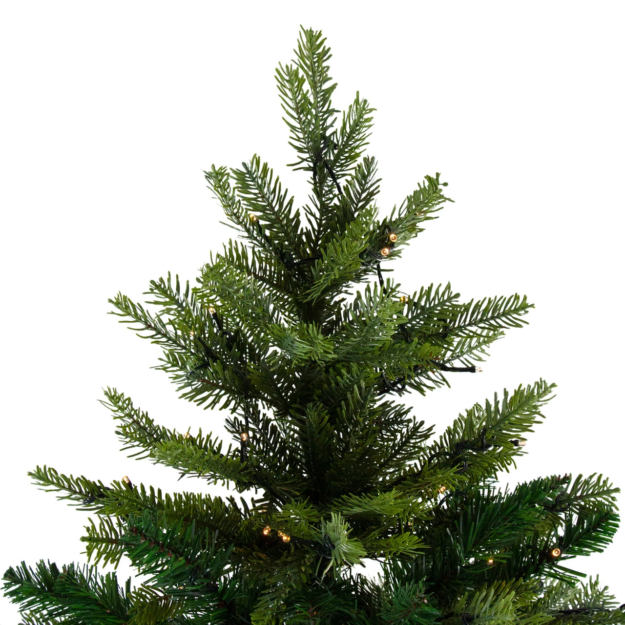 6.5' Pre-Lit Woodcrest Pine Artificial Christmas Tree - Warm White LED Lights - Image 3