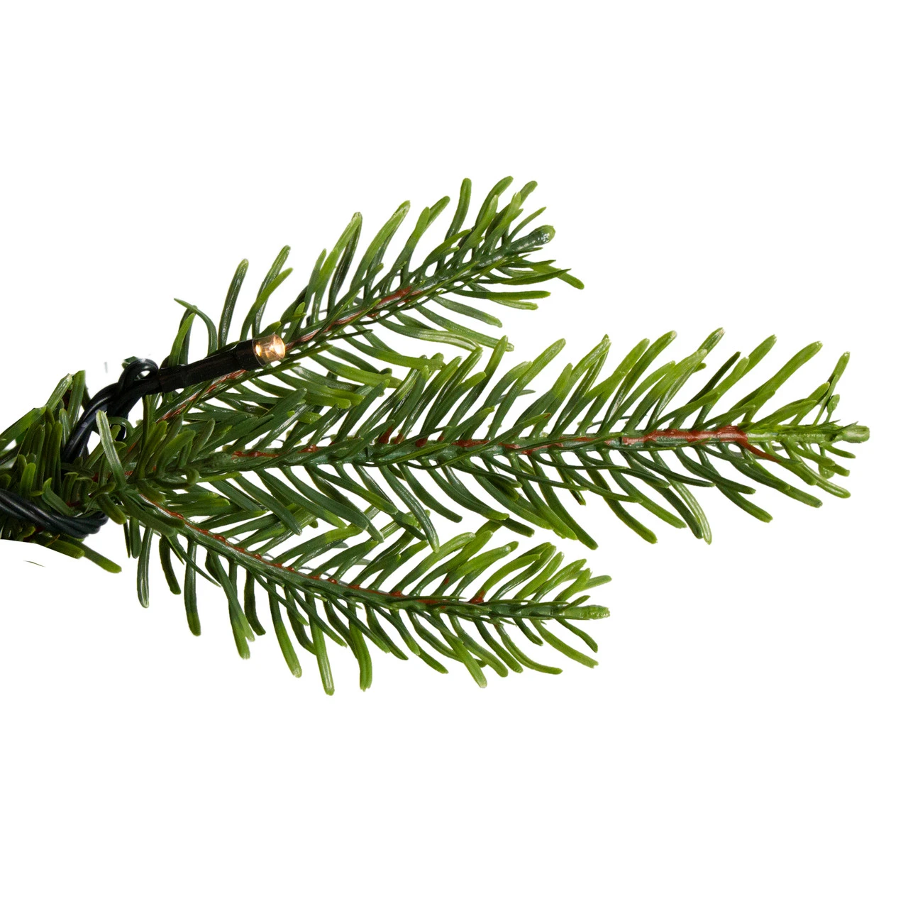 6.5' Pre-Lit Woodcrest Pine Artificial Christmas Tree - Warm White LED Lights - Image 2