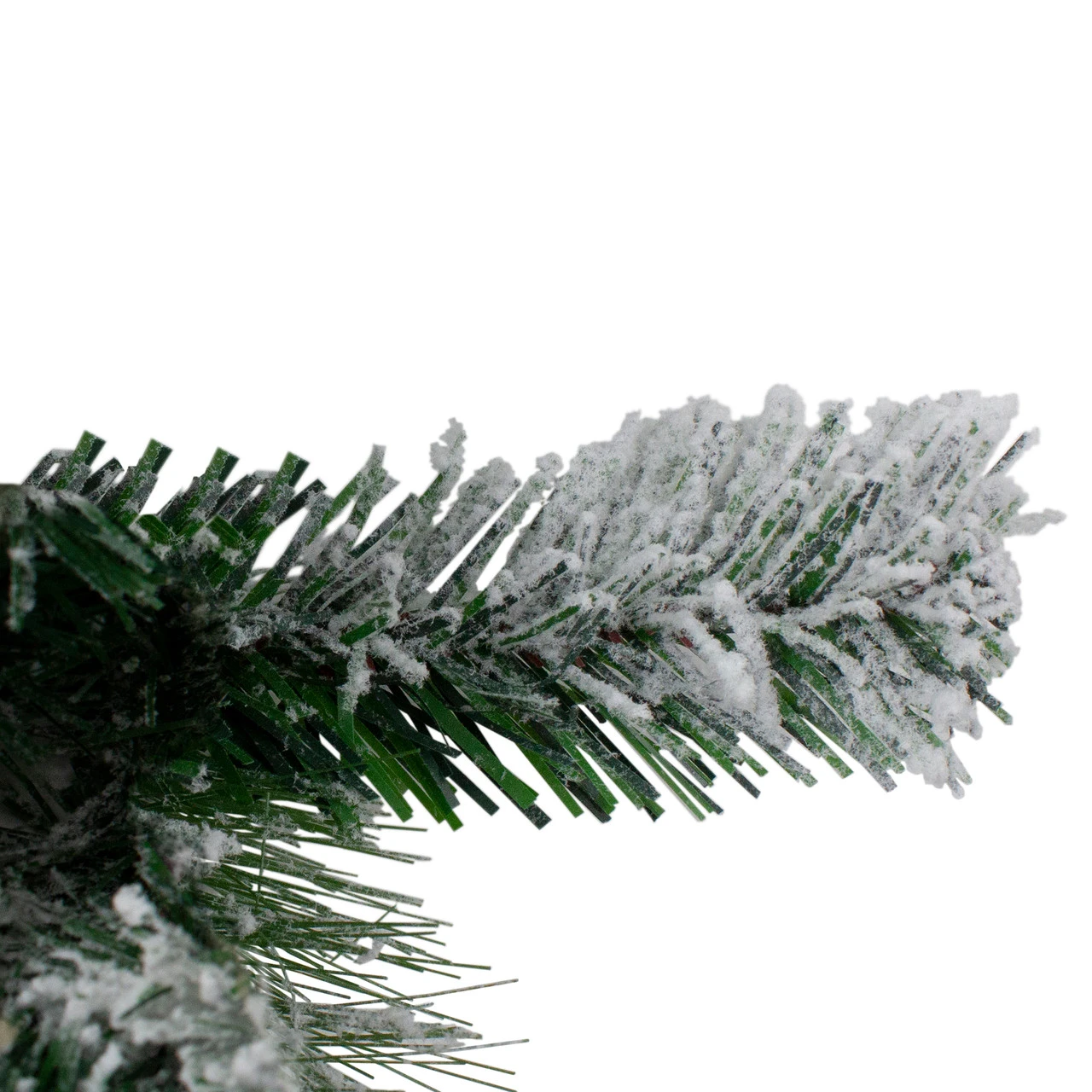 9' X 10" Flocked Somerset Spruce Artificial Christmas Garland - Unlit - Image 2