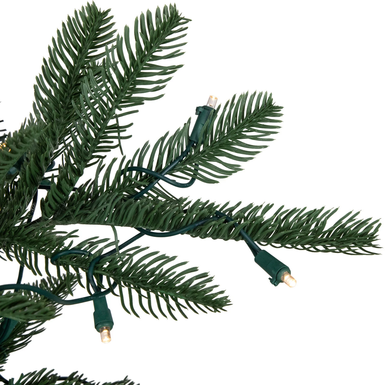 6.5' Pre-Lit Nordmann Fir Artificial Christmas Tree, Warm Clear LED Lights - Image 4