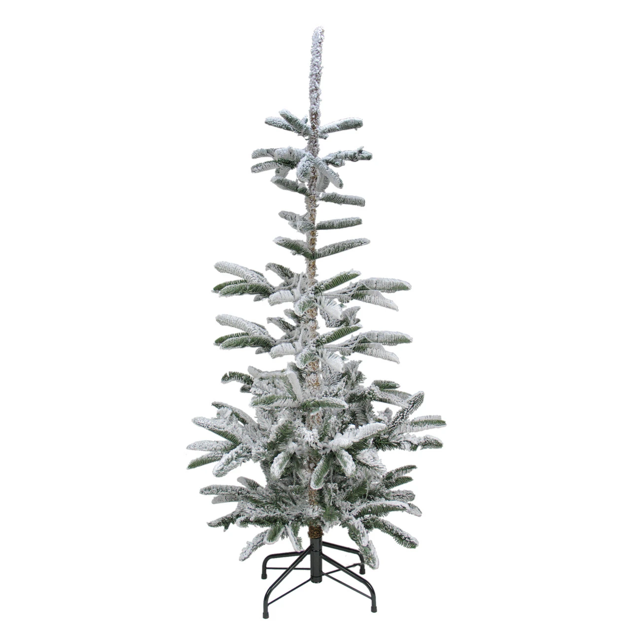 7.5' Slim Flocked Nordmann Fir Artificial Christmas Tree - Unlit