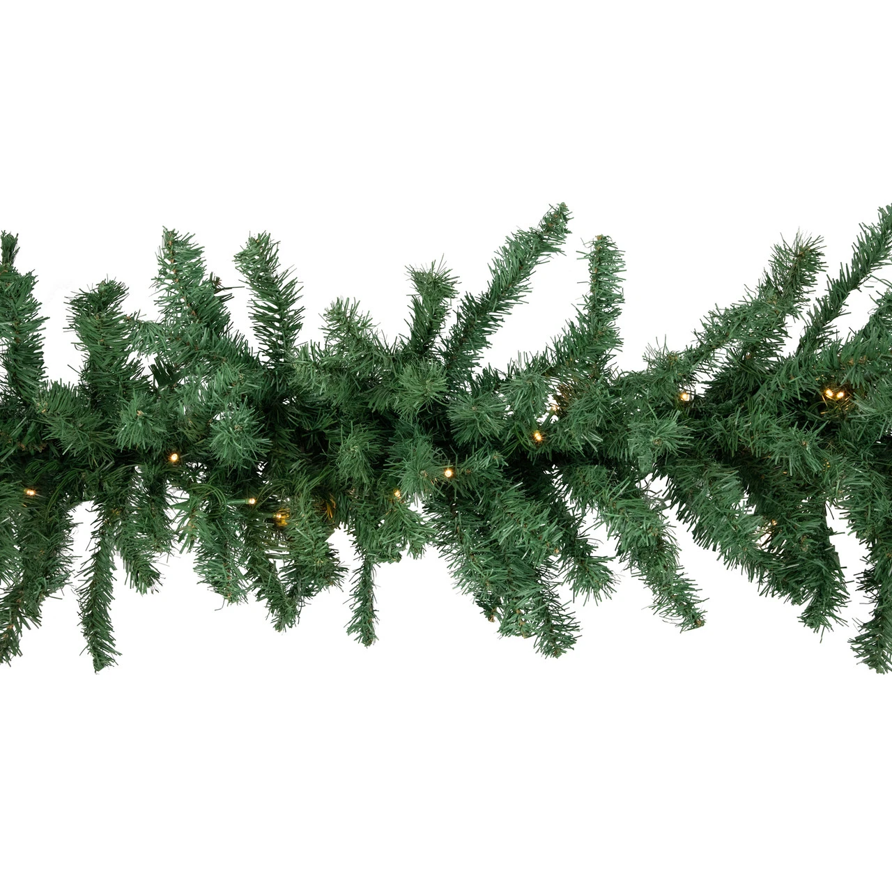 27' X 20" Pre-Lit Green Artificial Pine Christmas Garland, Warm White LED Lights - Image 3