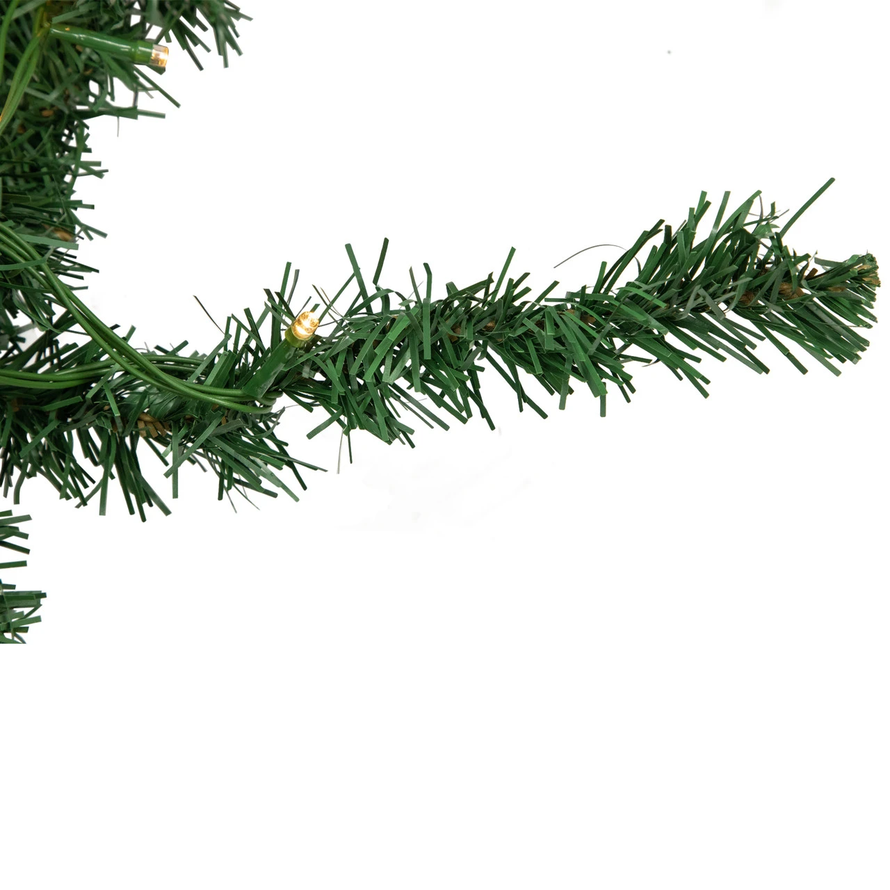27' X 20" Pre-Lit Green Artificial Pine Christmas Garland, Warm White LED Lights - Image 2