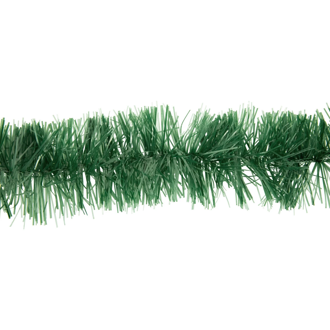 50' X 2.75" Green Tinsel Artificial Christmas Garland - Unlit - Image 3