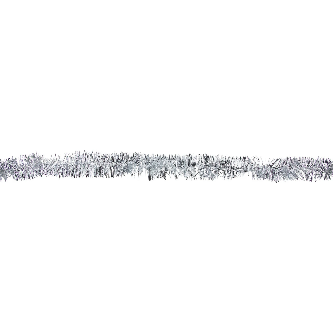 50' X 2.5" Silver Christmas Foil Tinsel Garland - Unlit - Image 4
