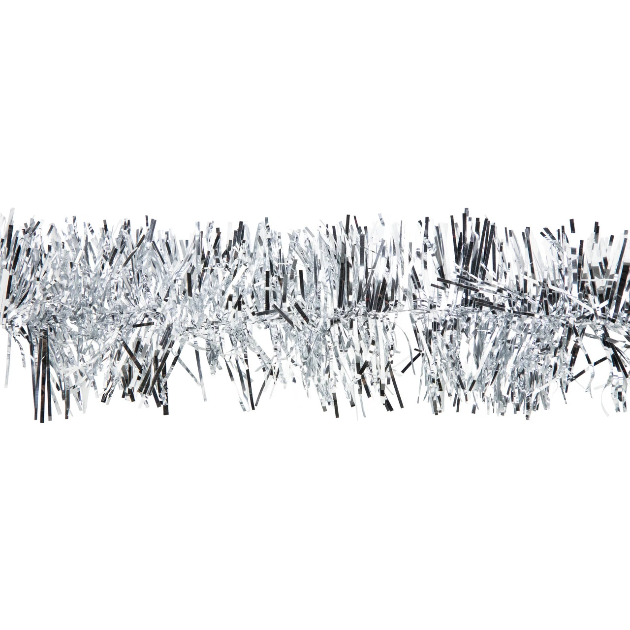 50' X 2.5" Silver Christmas Foil Tinsel Garland - Unlit - Image 3