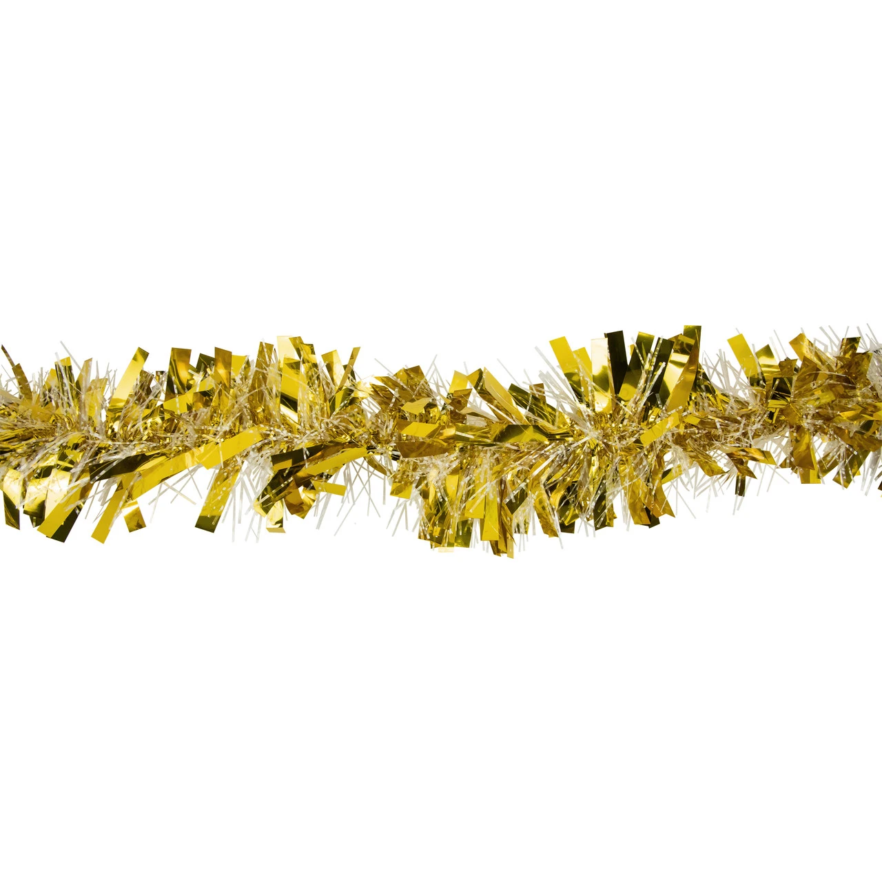 50' X 4' Gold And Snowblush Wide Cut Tinsel Christmas Garland - Unlit - Image 3