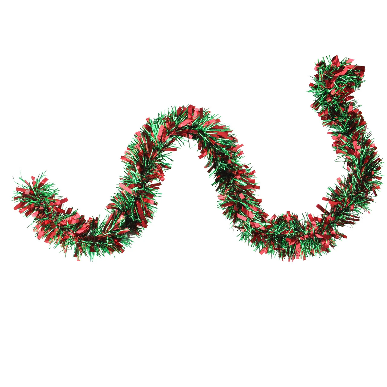 50' X 3" Red And Green Wide Cut 6-Ply Artificial Christmas Garland - Unlit