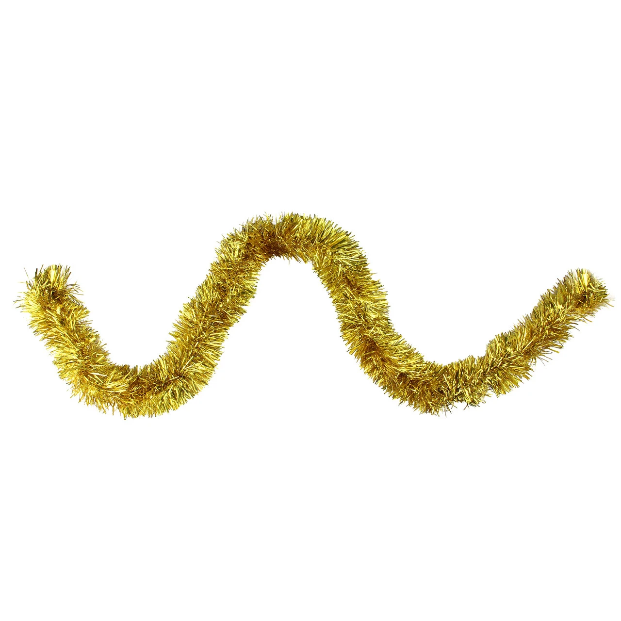 50' X 2.5" Deep Gold Christmas Foil Tinsel Garland - Unlit