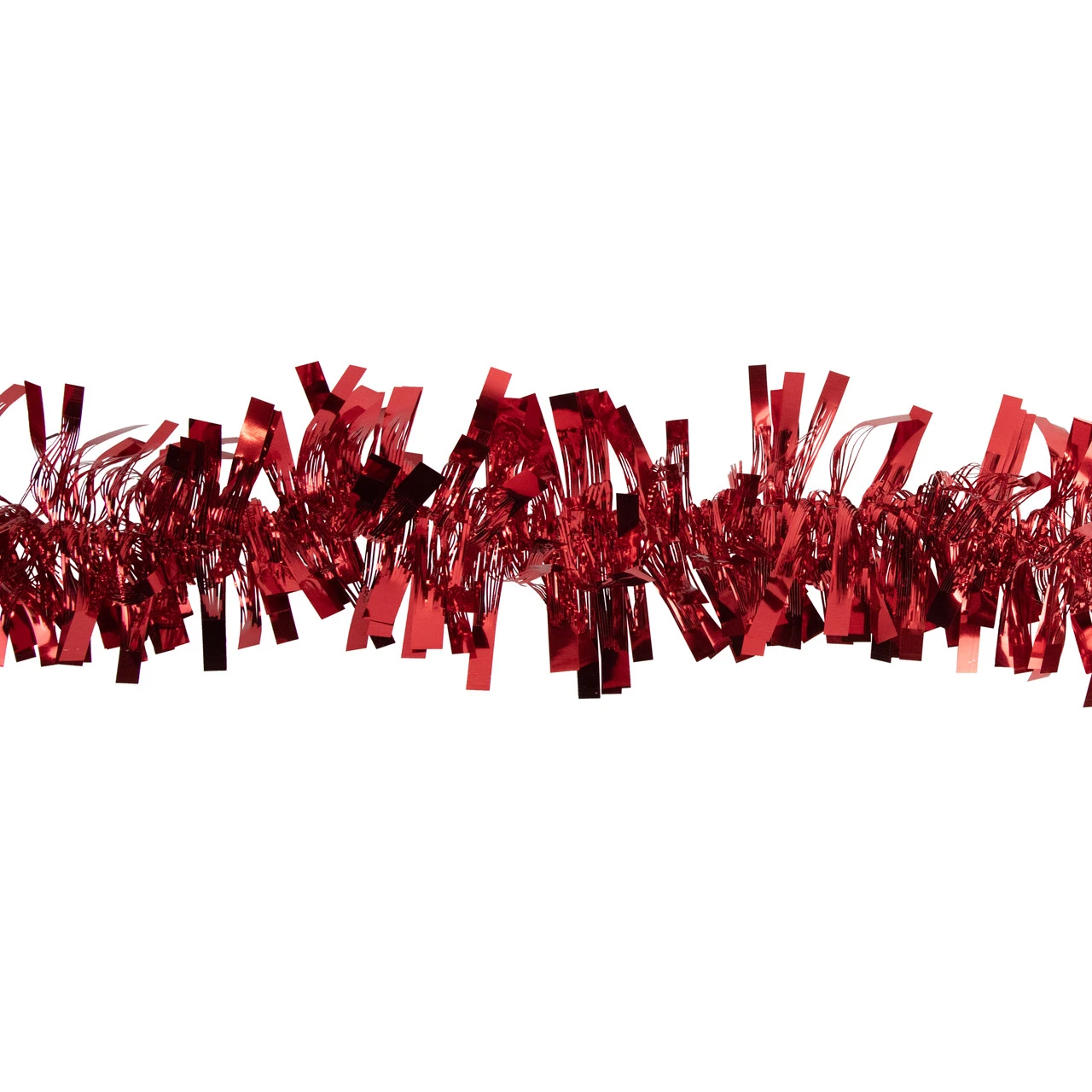 50' X 3" Red Boa Wide Cut Tinsel Christmas Garland - Unlit - Image 3
