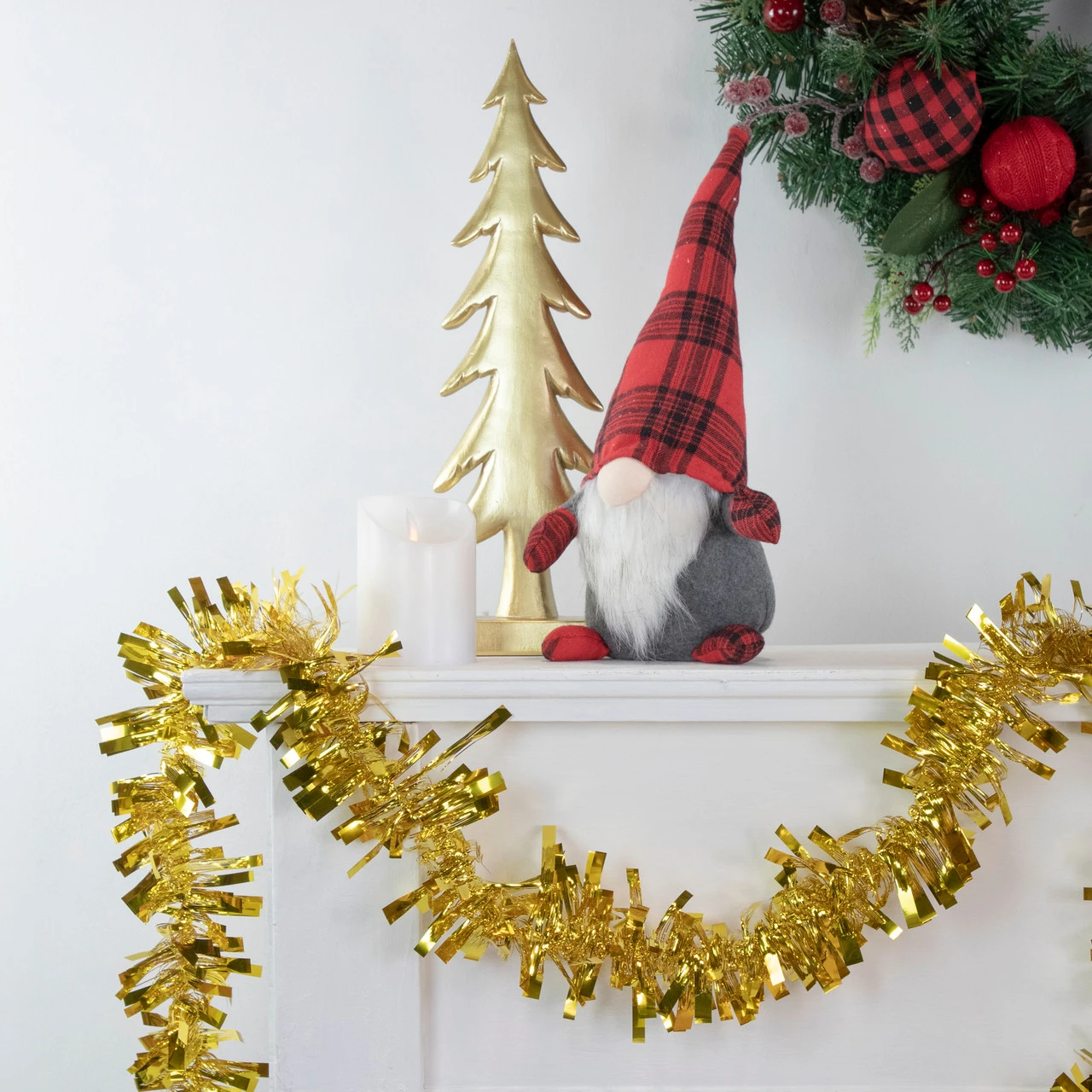 50' X 3" Gold Boa Wide Cut Tinsel Christmas Garland - Unlit - Image 2