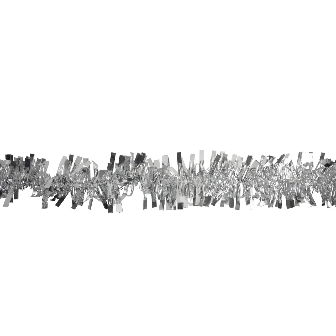 50' X 3" Silver Boa Wide Cut Tinsel Christmas Garland - Unlit - Image 3