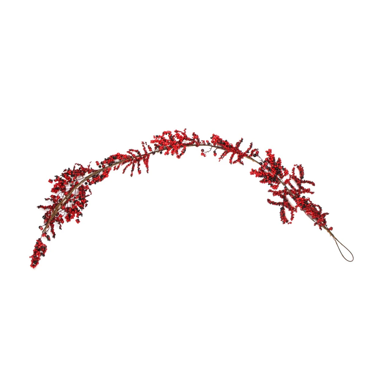 6' X 8" Burgundy Red Berry Artificial Christmas Garland- Unlit - Image 2