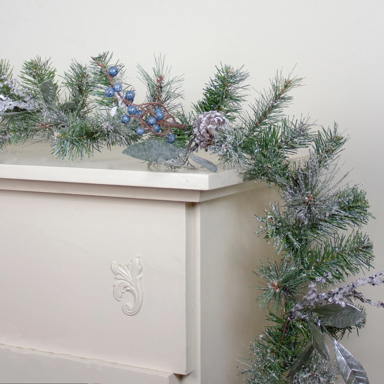 6' X 10" Mixed Pine And Blueberries Artificial Christmas Garland - Unlit - Image 4