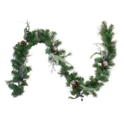 6' X 12" Pine And Blueberries Artificial Christmas Garland - Unlit