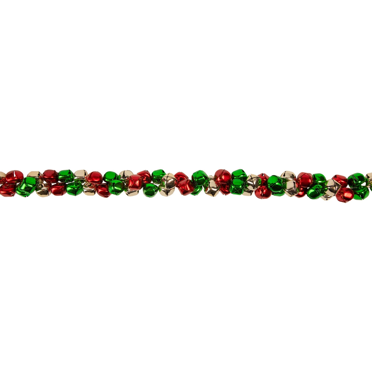 5' Red, Green And Gold Jingle Bell Christmas Garland - Image 3