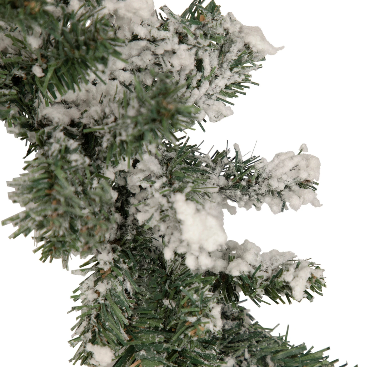 9' X 10" Flocked Pine Artificial Christmas Garland - Unlit - Image 3