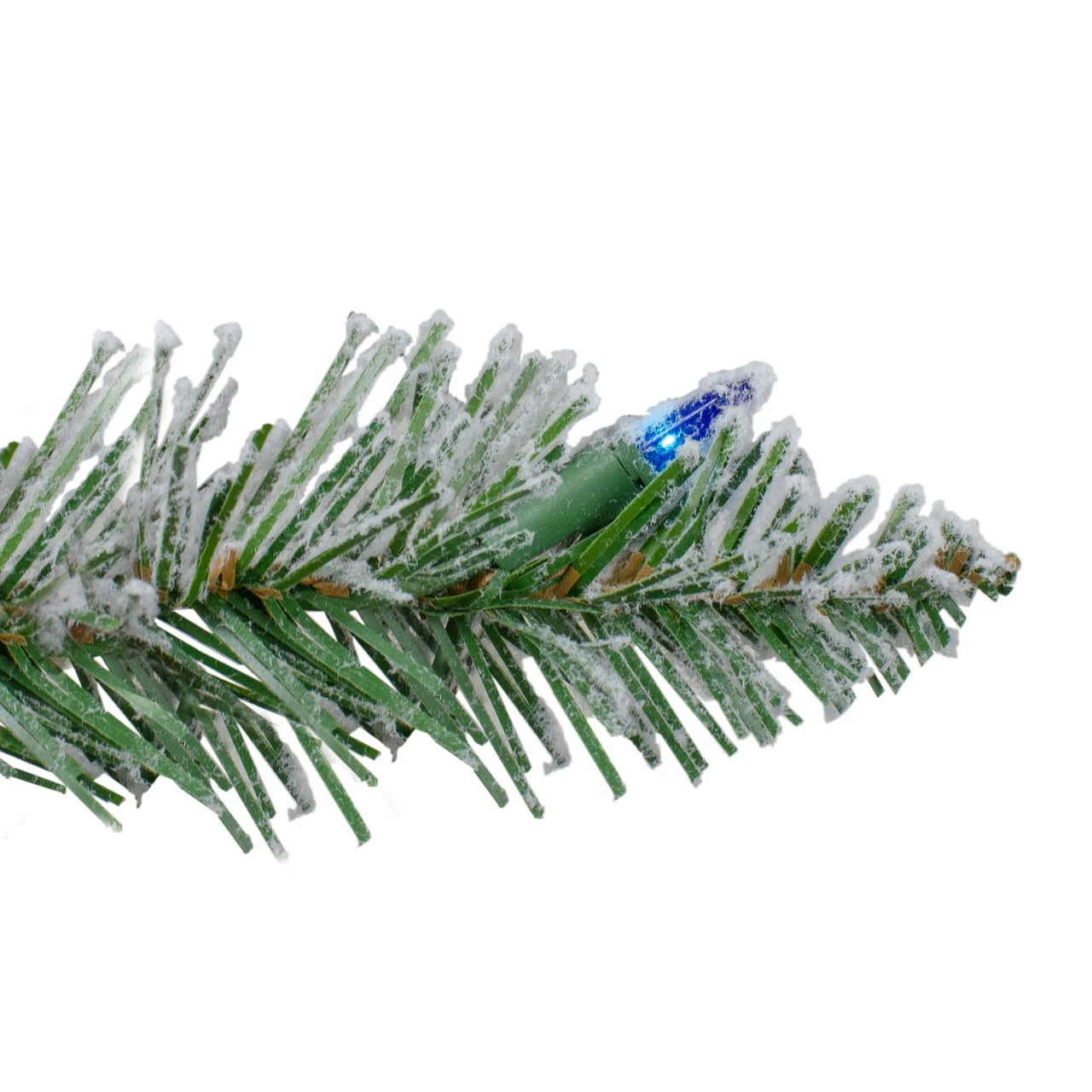 9' X 10" Pre-Lit Flocked Pine Artificial Christmas Garland - Multi Color Lights - Image 2