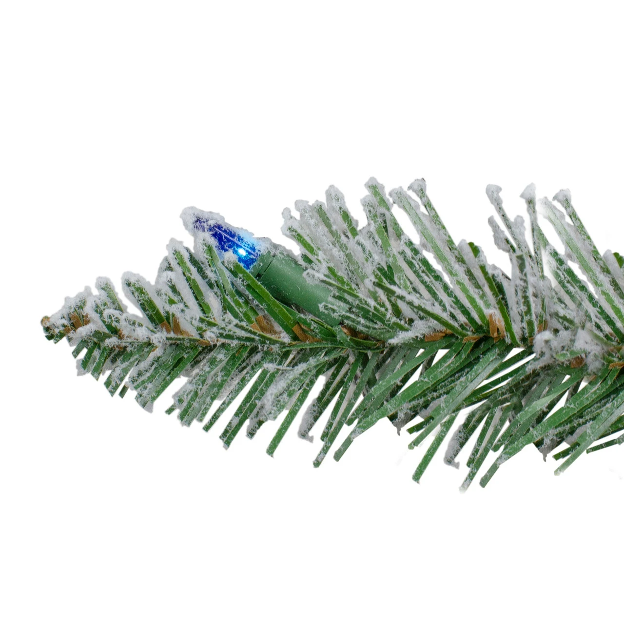 9' X 10" Pre-Lit Flocked Pine Artificial Christmas Garland - Multi Color Lights - Image 3