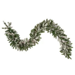 9' X 10" Pre-lit Snow Mountain Pine Artificial Christmas Garland - Clear Lights
